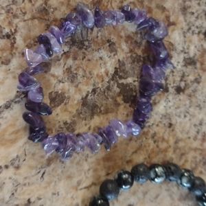 Crystal,stone ,bracelets, amethyst , rose quartz ,